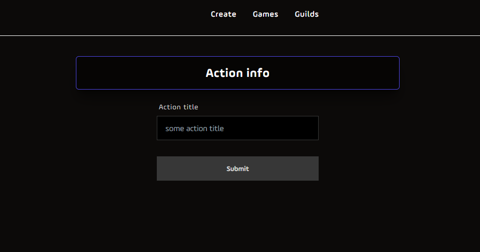 Create action
